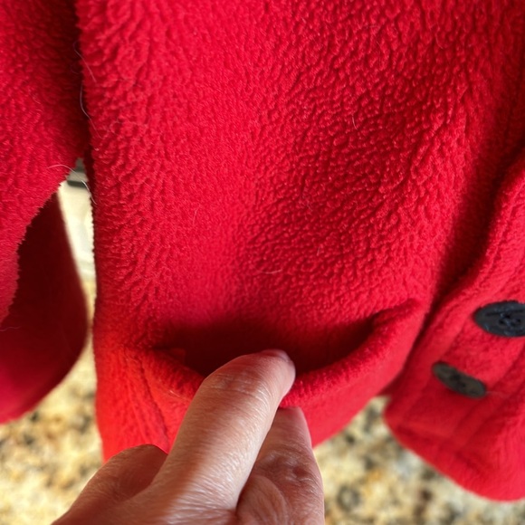 Polo Jeans Co. Ralph Lauren 2T Red Button Up Fleece w/pockets - Picture 6 of 8